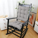 BUYUE Chair Cushion Set for Rocking Chair, Back Pillow & Seat Cushion with Ties, Original Woven Fabric Non-Slip Chair Pads for Elderly Sitting, Light Gray by CozyNest Decor