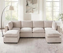 Modular Sectional Sofa, Convertible Sofa Couch Modular Sofa with Ottoman, Sectional Sofas for Living Room Small Apartments by CozyNest Decor