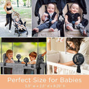 liuliuby Baby Stroller Fan with Clip | Clip On Fan for Baby Car Seat | Portable & Rechargeable with Durable Clamp | Stroller Accessories | Small Cooling USB Chargeable Battery (Jet Black) by TinyTreasures Baby Boutique