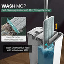 JOYMOOP Mop and Bucket with Wringer Set for Home, Flat Mop and Bucket System, Mops for Floor Cleaning and Wall Cleaner, with 3 Reusable Microfiber Mop Pads by CozyNest Decor