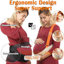 Upgranded Pregnancy Belly Band, Belly Support Belt for Pregnant Women with Adjustable Straps, Back Support, Waist Support Belt for Pregnancy (Orange, Medium) by TinyTreasures Baby Boutique