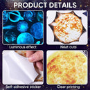 Glow in The Dark Stars and Planets for Ceiling, Robmoda Glow Solar System Wall Stickers, Space Wall Decals for Kids Boys Room (Blue) by TinyTreasures Baby Boutique
