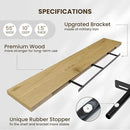 Fun Memories 55 Inch Fireplace Mentel Shelf, 10 Inch Deep Shelves for Display & Wall Storage, Rustic Wood Wall Shelf, Extra Long Floating Shelves for Living Room Laundry Room, Oak, Set of 1 by CozyNest Decor