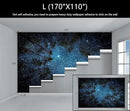 WFBHUA-Forest Starry Wallpaper Mural Night Galaxy Tree Sky Wallpaper for Living Room Bedroom Ceiling(Not Peel and Stick) by CozyNest Decor
