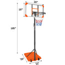 Kids Basketball Hoop Adjustable 5.6-7ft with Wheels