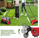 Lawn Aerator,16.5 inch Push Spike Aerator with Side skids, Height Adjustable Rear Wheel Pushed Aerator Lawn Tool, 2025 Upgraded Rolling Manual Tiller,Suitable for Lawn, Garden and Yard. by GreenHaven Gardens