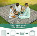 GAOMON Outdoor Rug for Patio 5'x8' Reversible Plastic Rugs Camping Mat for Outdoor, RV, Backyard, Deck, Balcony, Picnic, Beach, Black/Coffee(Bohemia) by CozyNest Decor