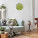 Lafocuse 12 Inch Silent Olive Green Wall Clock Battery Operated for Living Room Decor, Simple Minimalist Wooden Wall Clock for Kitchen Bedroom Office by CozyNest Decor