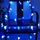 C9 Christmas Lights Outdoor 50 LED Blue + Cool White Strawberry 34.5ft Waterproof Xmas String Light for Garden Yard Home Party Holiday Christmas Tree Indoor Decoration(Blue + Cool White) by GreenHaven Gardens
