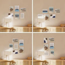 HAUS AND HUES White Oak Wood Gallery Wall Tabletop Frames Made with Real American Oak and Shatter-free Plexiglass - Set of 6 (Four 4x6, Two 5x7, Framed White) by CozyNest Decor