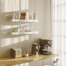 BAMEOS Floating Shelf,Wall Shelf,Decor Wall Mounted Shelves,Hanging Shelf Set L24xW6 for Bathroom Kitchen Living,Kitchen,Room Bedroom Storage,White by CozyNest Decor