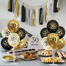 TONIFUL 4 Set Black Gold Balloon Stand Kit for Birthday Decorations for 30th,Balloon Centerpieces for Table Party Decorations Cheers to 30 Years Old Birthday for Men and Women by TinyTreasures Baby Boutique