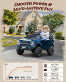 Licensed Ford F-150 Raptor 2 Seater Ride on Car for Kids, 24 Volt Ride on Toys for Boys w/Remote Control, Kids Electric Car w/LED Lights, Bluetooth, Truck Bed Storage, Soft Start (Blue) by TinyTreasures Baby Boutique