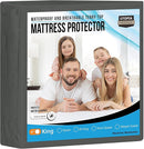 Utopia Bedding Waterproof Mattress Protector King Size, Premium Terry Mattress Cover 200 GSM, Breathable, Fitted Style with Stretchable Pockets (Gray) by TinyTreasures Baby Boutique