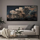 SIGNWIN 24"x46" Extra Large Framed Wall Art Silhouetted Trees at Dusk, Dramatic Forest and Cloudscape for Home Living Room Bedroom Decor (Frame Assembly Required) by CozyNest Decor