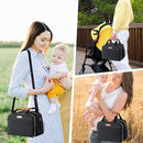 Breastmilk Cooler Bag with Ice Pack Fits 6 Baby Bottles Up to 9 Ounce, Compatible with Wearable Breast Pumps & Accessories-Black by TinyTreasures Baby Boutique