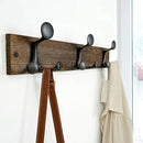 SKOLOO 17-Inch Wood Burnt Coat Rack Wall Mount with 3 Triple Hooks - Ideal for Family Entrances, Classrooms, and Pet Supplies Storage - Perfect Coat Hooks for Wall, Pack of 2 by CozyNest Decor