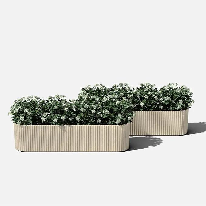 Veradek Demi Series Window Box Planter - Long Planter Box for Windowsill/Balcony | Durable Plastic-Stone Composite Material | Modern Décor for Flowers/Herbs, photo 9 of 9