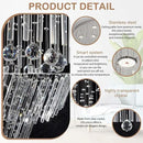 Flashing God D32''X H110'' High Ceiling Chandelier Crystal Raindrop Chandeliers Staircase Large Chandelier Villa Entrance Foyer Ceiling Light High Ceiling Pendant Light Fixture by CozyNest Decor