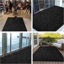 fani Heavy Duty Large Outdoor Indoor Entrance Black Doormat Waterproof Low Profile Entrance Rug Front Door Mat Patio Anti-Skid Rubber Back, 48x120 inch (Black) by GreenHaven Gardens
