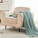 EMME Muslin and Fleece Twin Blanket Reversible - 60"*80" Teal Soft Warm Throw Blankets for Couch Bed Picnic Travel Bed by CozyNest Decor