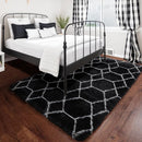 ONASAR Area Rugs for Living Room Bedroom, 5x8 Washable Fluffy Black and White Rug, Geometric Boho Soft Plush Shaggy Fuzzy Floor Carpet for Nursery Kids Girls Boys Teen Dorm Home Decor Aesthetic by TinyTreasures Baby Boutique