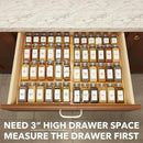 SpaceAid Bamboo Spice Drawer Organizer, (Need 3" Deep Drawer) Expandable 4 Tier Spices Rack for Cabinet, Kitchen Seasoning Storage Insert (Jars Not Included, From 12" to 23" Wide) by CozyNest Decor