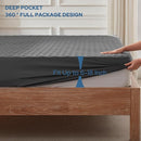 2 Pack Waterproof Mattress Protector, King Size Mattress Pad with Deep Pocket 6"-18" Depth, Soft Breathable Dirt-Proof Single Bed Mattress Cover for Bedroom, Dorm Room (Gray) by TinyTreasures Baby Boutique