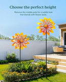Floral Yard Garden Wind Spinners - Kinetic Outdoor Metal Wind Spinners, Lawn Yard Garden Decor, Birthday Gifts for Women(Sunflower) by CozyNest Decor