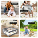 Baby Play Mat, 50 x 50 Inch Play Mat Perfect for Use Baby Playpen, Foldable Baby Foam Playmat for Floor, Portable Waterproof Activity PlayMats for Babies, Infants and Toddlers by TinyTreasures Baby Boutique