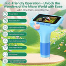 Digital Handheld Microscope for Kids: 3.0" Large HD Screen 1000X Portable Mini Microscopes with Camera Video Recording Slides Kit Science Educational Boys Girls Toy Gifts by TinyTreasures Baby Boutique