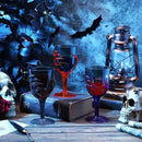 Dandat 24 Pcs Halloween Skeleton Hand Goblets 12oz Clear Plastic Halloween Cups Skull Wine Glass Set for Creepy Spooky Party Decorations(Black, Purple, Orange, Gray) by CozyNest Decor