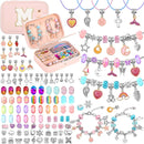 Kids Bracelet Making Kit with Jewelry Box for Girls Charm Beads for Jewelry Making Kit DIY Bracelet Craft Kit for Teen Girls Age 8-12 Kids Toy Birthday Valentine Gifts Christmas by TinyTreasures Baby Boutique