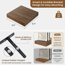 fuqing Floating Shelves for Wall, Bathroom Shelf Wall Mounted for Storage, Shelves with Invisible Bracket for Bedroom, Kitchen, Living Room, Farmhouse Small Book Shelf, 6.5 Inch Set of 3, Walnut by CozyNest Decor