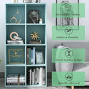 8-Cube Storage Shelf Bookcase - Wooden 4-Tier Floor Standing Open Bookshelf, Modern TV Stand up to 55 Inchs for Home and Office, Light Blue by CozyNest Decor