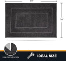 PURRUGS Dirt Trapping Door Mat 34" x 59", Non-Slip/Skid Machine Washable Entryway Area Rug, Dog Doormat, Super Absorbent Welcome Mat for Muddy Wet Shoes and Paws, Charcoal by CozyNest Decor