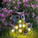 Solar Garden Statue Lights Owl Figurine with LED Lights, Outdoor Garden Succulent Ornaments Waterproof Decoration for Outside Patio Yard Lawn Decor by GreenHaven Gardens
