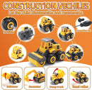 Play Construction Sand Kit,2.2lbs Magic Sand W/4 Large Take Apart Construction Trucks,1 Sandbox,8 Worker Figures and Road Signs,8 Molds,Toys for 2-8 Years Old Boys Girls by GreenHaven Gardens