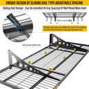 1.64x4ft Adjustable Rail Wall Garage Storage Shelf, for Tool Room, Storage Room, Store Supermarket Wall Storage Shelving Rack (4 Pack-Black) by GreenHaven Gardens