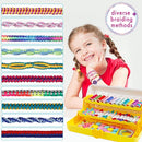 Friendship Bracelet Making Kit with Storage Box,DIY String Bracelet Arts and Craft for Girls Aged 8-12,Kids' Travel Activity Toy Set,Birthday Gifts for Ages 6 7 8 9 10 11 12 Year Old (White/Yellow) by TinyTreasures Baby Boutique