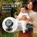 Momcozy Portable Fan with Clip | 4-Speed Mini-Fan for Carrier | Personal Fans Ultra Lighter 0.26lb | Gaps ≤4.5mm | Handheld Cooling | Rechargeable Rotate for Diaper Backpack/Stroller/Carrier/Chair by TinyTreasures Baby Boutique