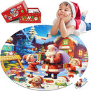 Christmas Puzzles for Kids Ages 4-6, Kids Puzzles with Santa Claus & Snowman,70 Piece Round Large Floor Puzzles for Kids Ages 3 4 5 6 7 8, Educational Toy Gift Jigsaw Puzzles for 5 Year Old Boys Girls by TinyTreasures Baby Boutique