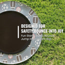 LAMERGE 55" 7-in-1 Round Trampoline for Kids Boys & Girls Ages 1-8, Indoor & Outdoor Trampoline for Fun, Adjustable Height Handrail ＆ Enclosed Safety Net ＆ Durable Designs for Toddlers Children by TinyTreasures Baby Boutique