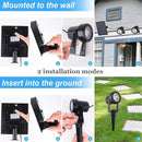 Solar Spot Lights Outdoor, Color Changing Lights RGB Landscape Lighting Waterproof Auto ON/Off Adjustable Garden Spotlight for Yard, Garden, Driveway, Pool, Lawn (6-in-1) by GreenHaven Gardens