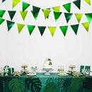 Gradient Green Party Decorations Metallic Fabric Ombre Green Triangle Pennant Banner Flag Bunting for Graduation Birthday Retirement Wedding Bachelorette Spring Summer St Patrick's Day Party Supplies by GreenHaven Gardens