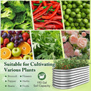 Giantex 5x3x2ft Raised Garden Bed, Large Metal Elevated Oval Planter Bed, 193 Gallon Capacity, Outdoor Planting Garden Box for Vegetable Flower Herb Grow (Silver) by GreenHaven Gardens