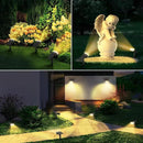 Linkind Solar Lights Outdoor Waterproof IP67, StarRay Dusk-to-Dawn Outdoor Solar Lights, 3 Lighting Modes Solar Spot Lights Outdoor for Garden, Yard, Landscape (Warm White, 4 Pack) by CozyNest Decor