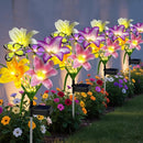 Solar Garden Lights Outdoor, 4 Pack Flower Lights for Outside, 16 Solar Lilies with Butterflies, Waterproof Garden Decor for Yard, Patio, Gifts for Women Mom (4 pcs Lilies) by GreenHaven Gardens