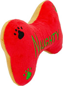 Giftable World Holiday Plush Pet Toy Fun for Christmas Designs with Squeaker Dog Chew Toy (9" Xmas Bones w/Honker & Squeaker) by TinyTreasures Baby Boutique