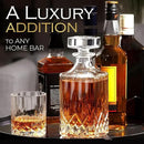 Luxury Gift For Men – Whiskey Decanter Set For Beloved Husband Or Dad Birthday Gift – 4 Whiskey Glasses And Decanter Set Is a Great Gift Idea for Whisky, Bourbon, or Scotch lovers by CozyNest Decor